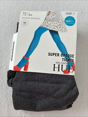 HUE Super Opaque Tights - Charcoal
